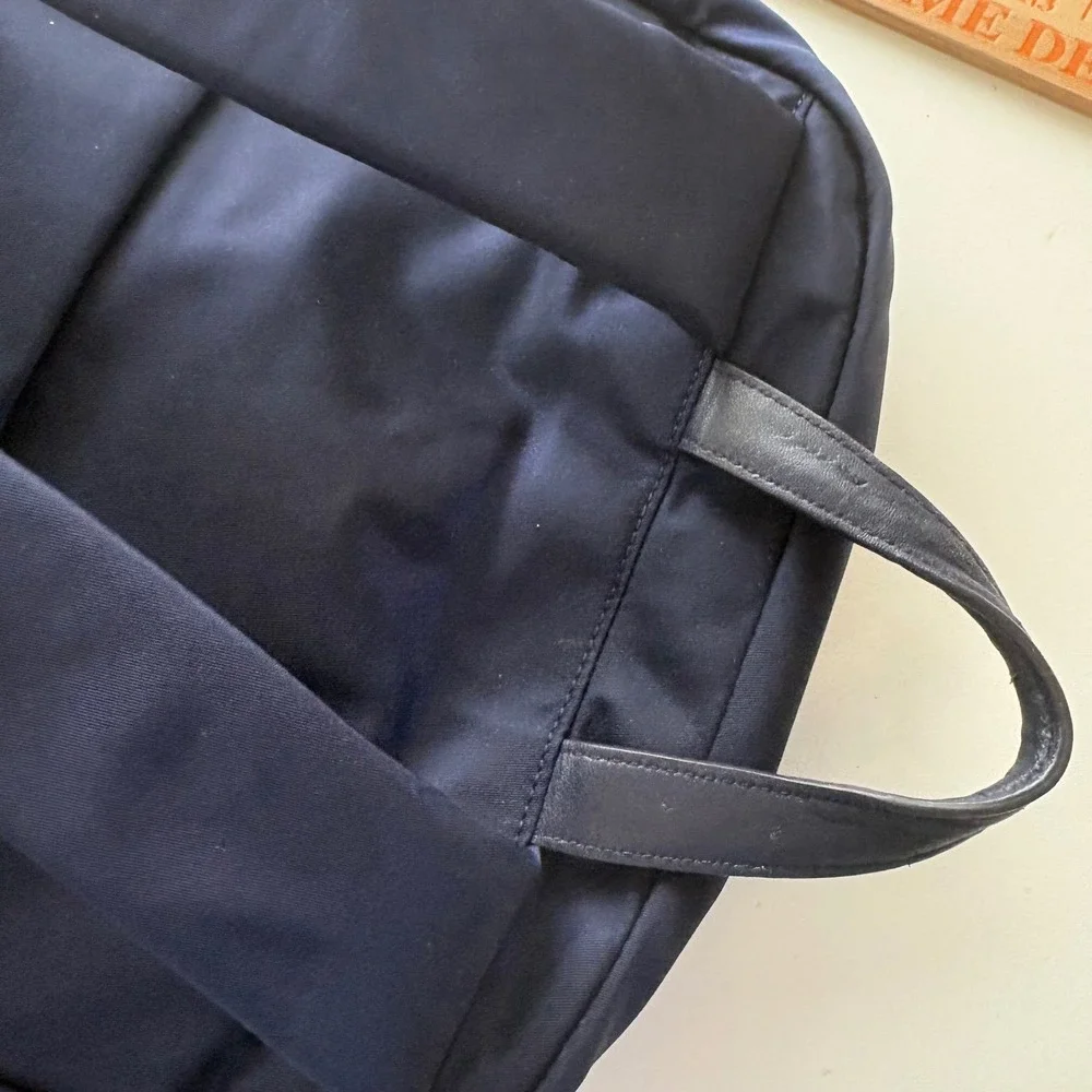 Tumi Voyageur Backpack Women Medium Navy Blue Nylon Gold‎ Hardware Laptop Bag
